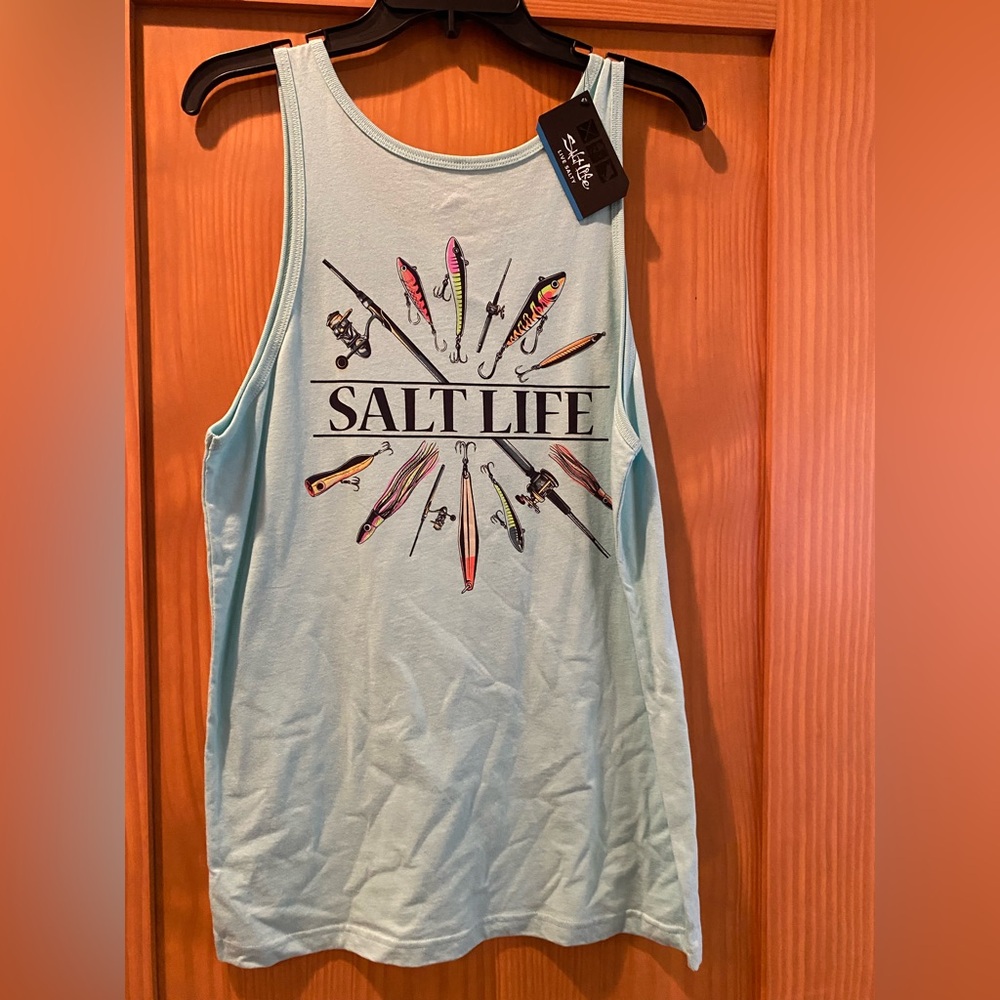 Salt Life Men’s Aqua Lures Tank Top NWT Size S